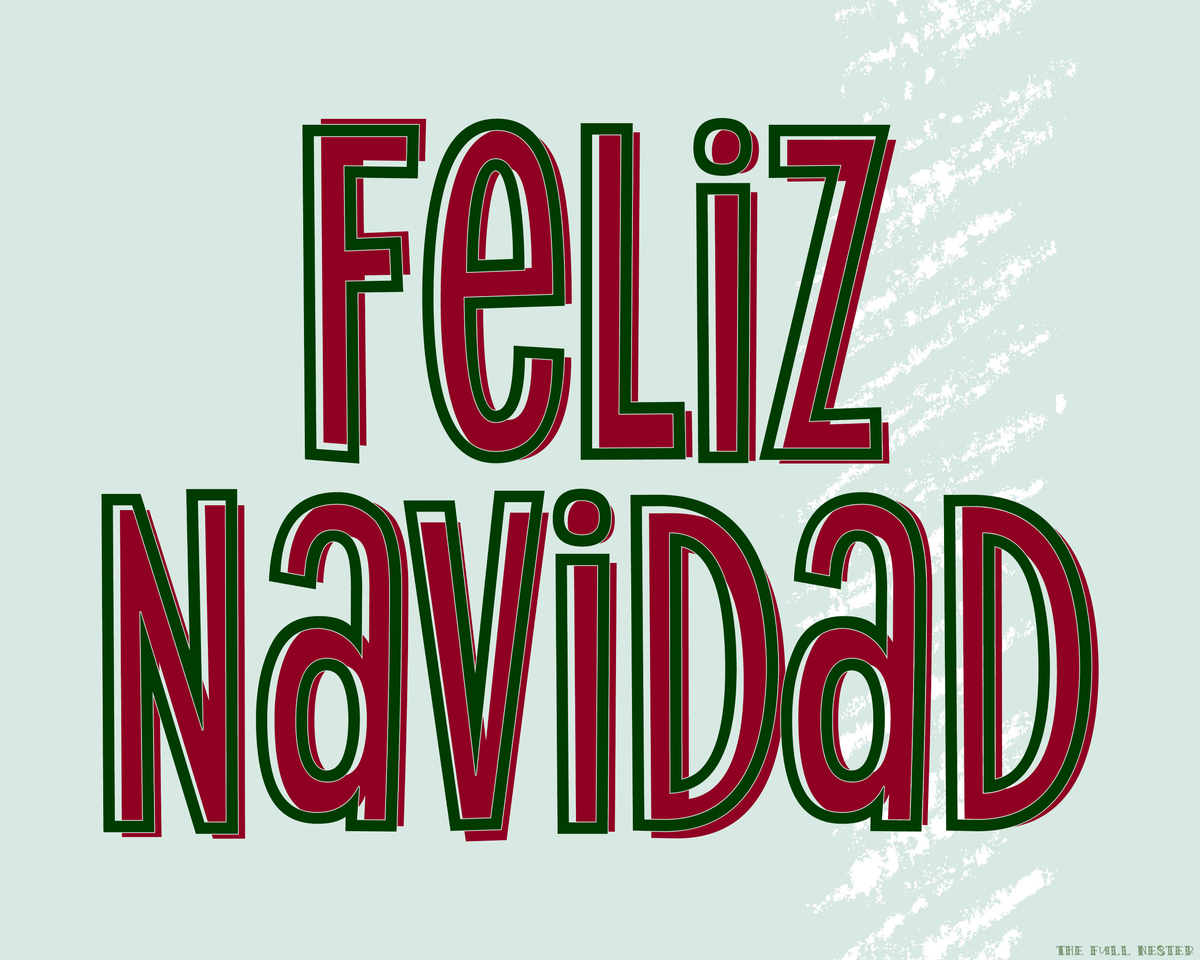 Merry Christmas in Spanish printable The Full Nester Printables