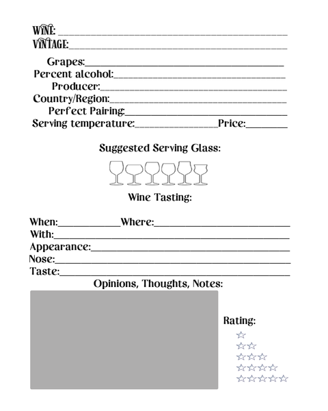 Wine Tasting Journal - [100 pages]