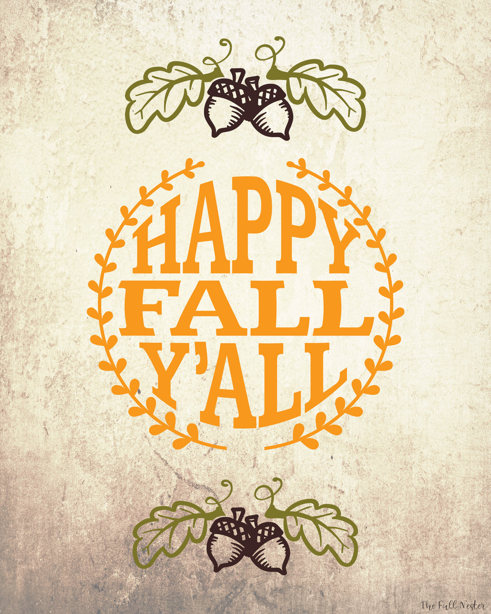 Happy Fall, Y'all printable – The Full Nester Printables