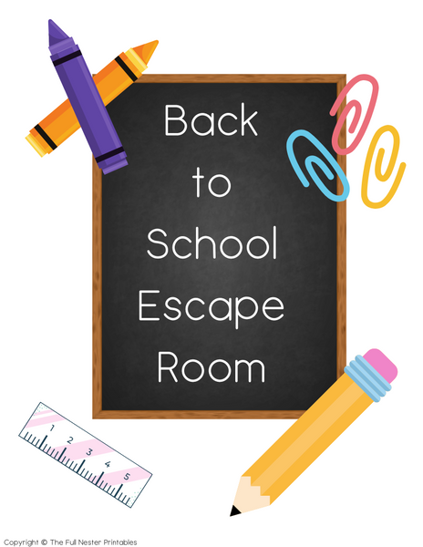 Back to School Escape Room