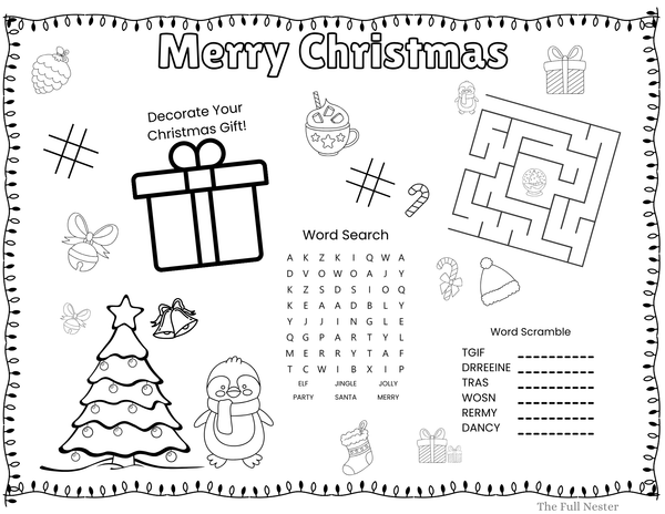 Christmas Activity Placemats