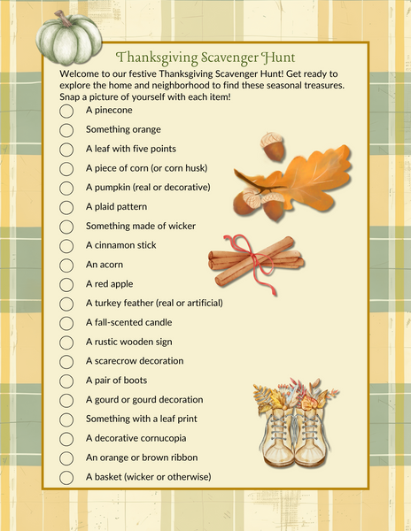 Thanksgiving Party Games Pack