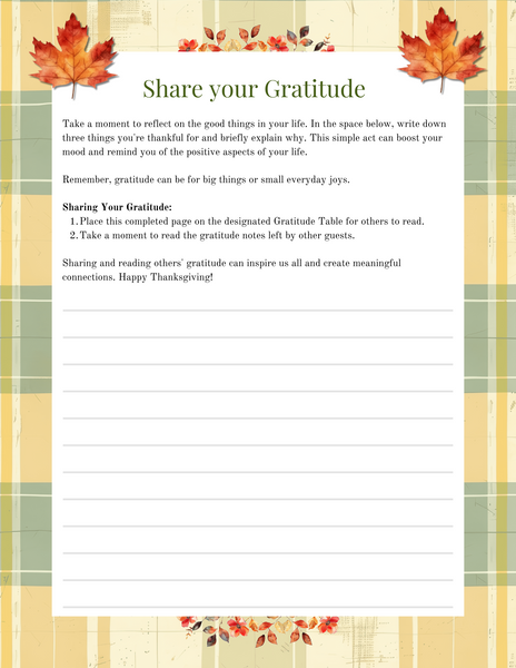 Thanksgiving Party Games Pack