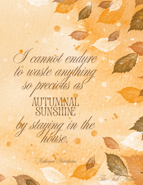 Autumnal Sunshine printable