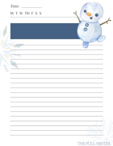 Winter Reflections Journal