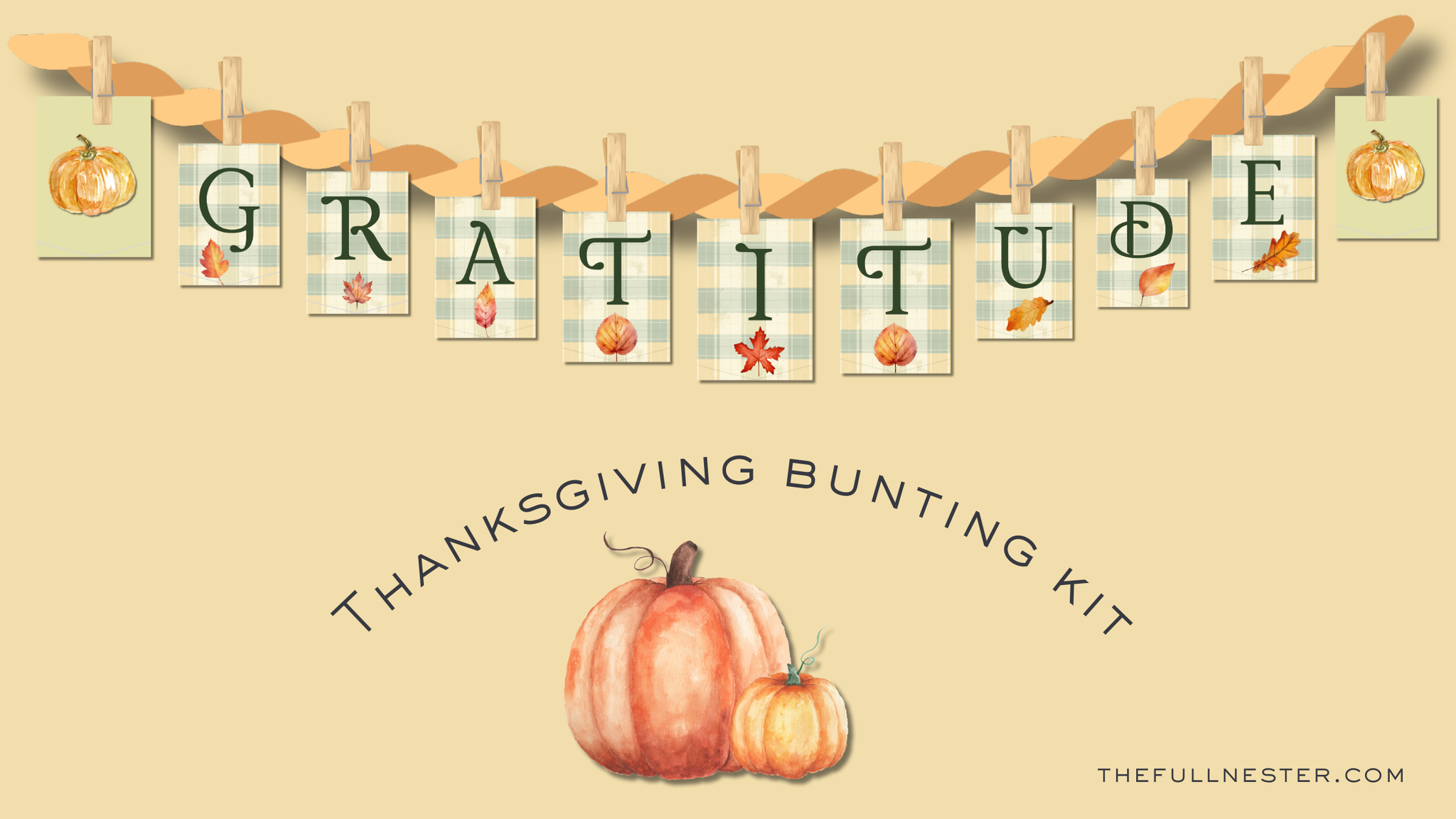 Thanksgiving Bunting Kit - [39 pages]