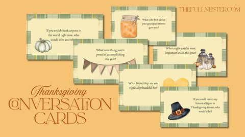 Thanksgiving Conversation Cards - [Set of 32]