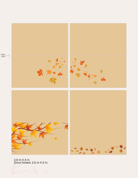 Thanksgiving Placecards Set of 4