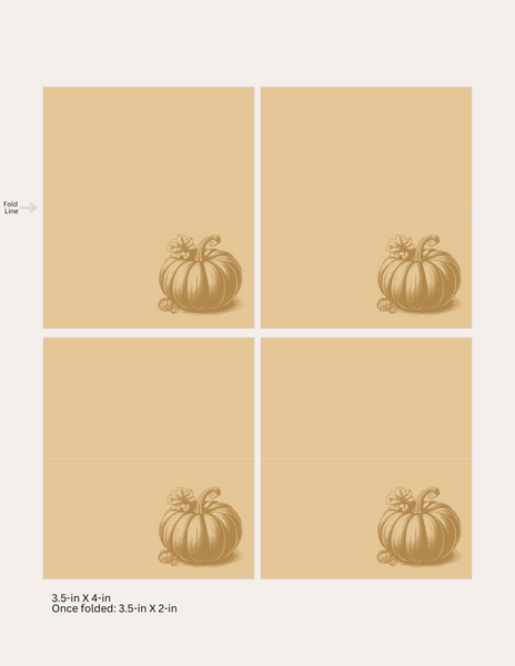Thanksgiving Placecards Set of 4