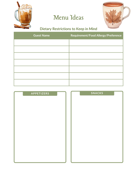 Thanksgiving Event Planner - [57 pages]