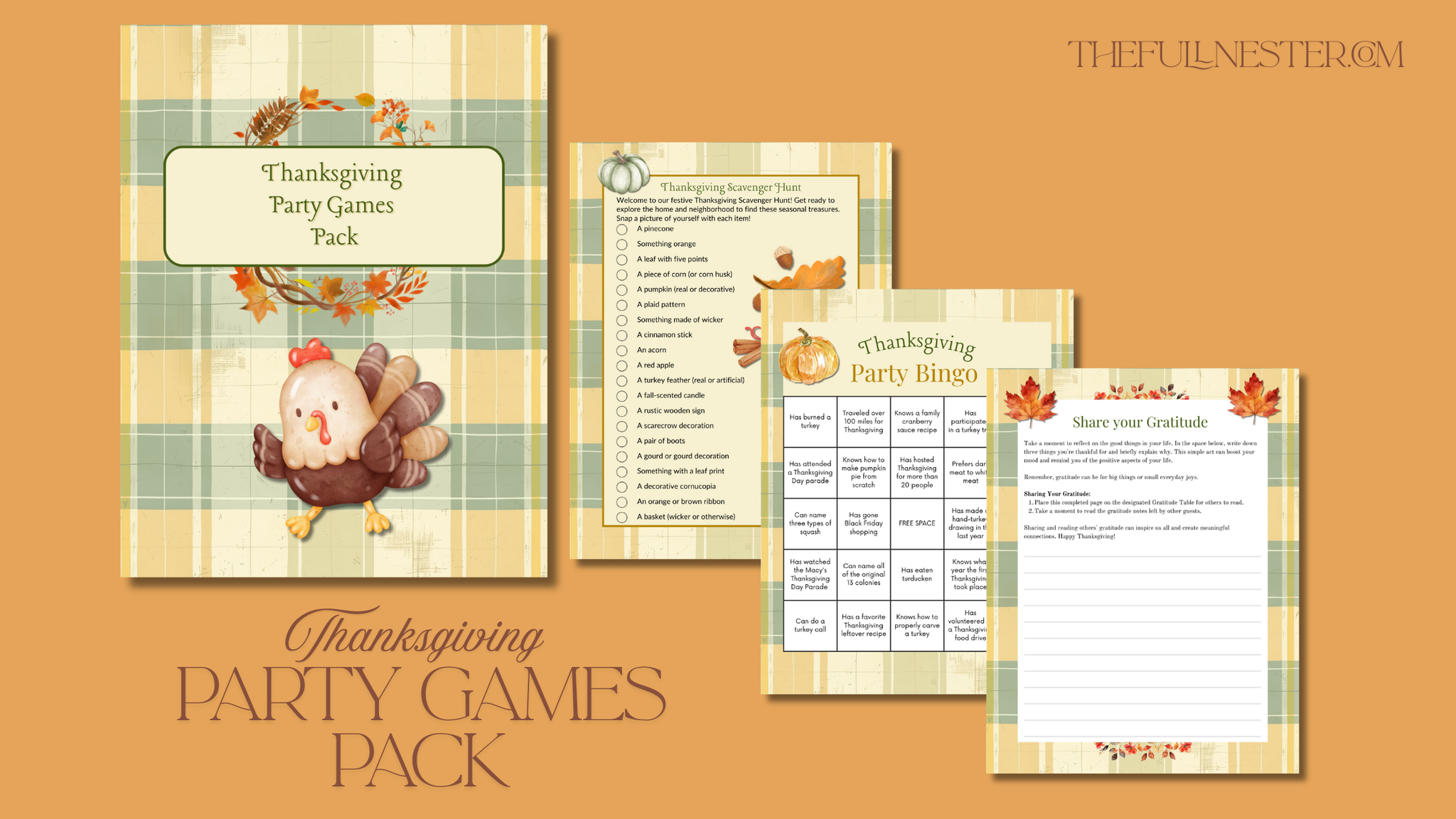 Thanksgiving Party Games Pack