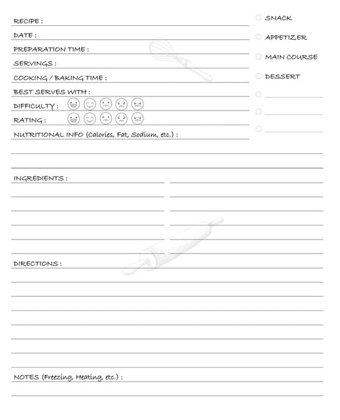 Recipe Journal - [100 pages]