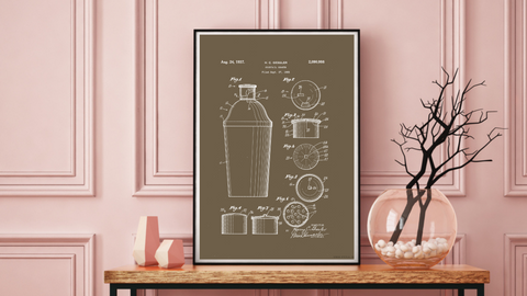 1937 Cocktail Shaker Patent Drawing