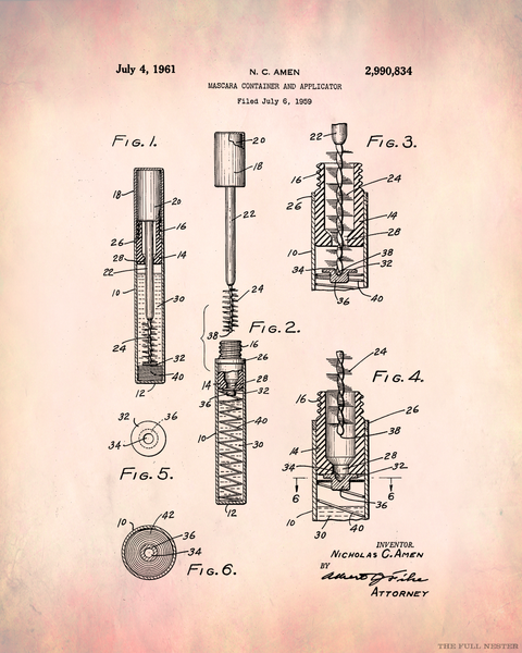 Makeup Patent Drawings Set