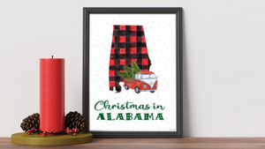 Alabama Christmas printable
