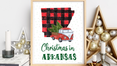 Arkansas Christmas printable