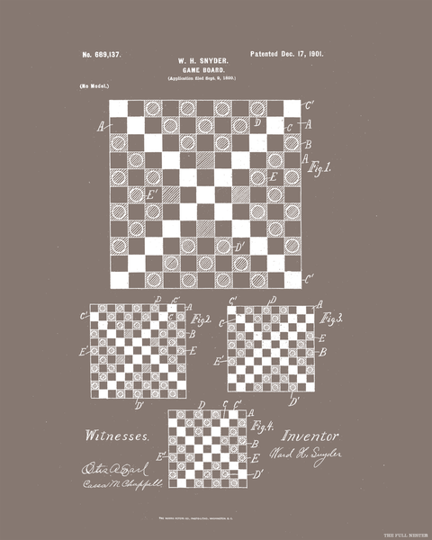 1901 Game Board Patent Drawing