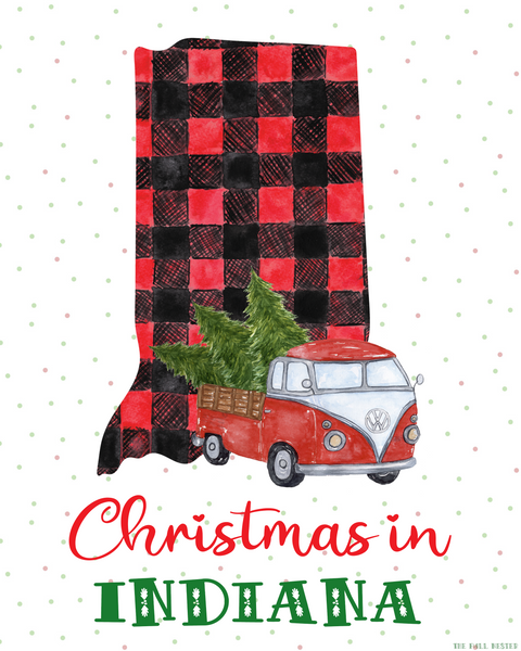 Indiana Christmas printable
