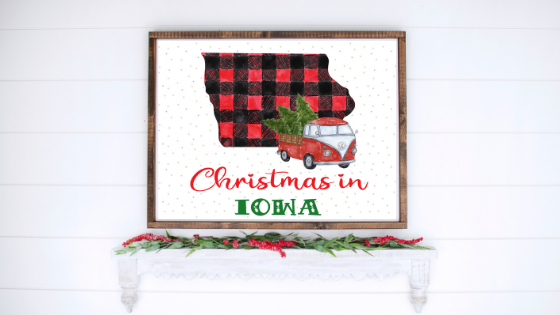 Iowa Christmas printable