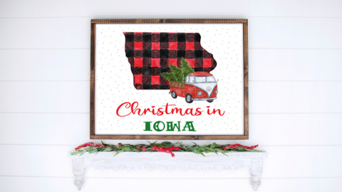 Iowa Christmas printable