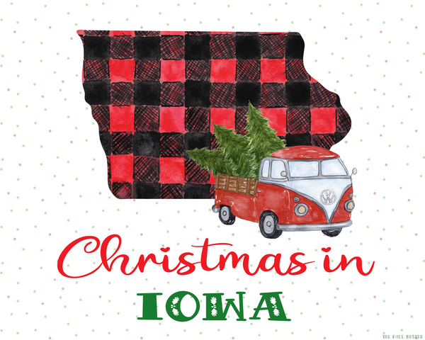 Iowa Christmas printable