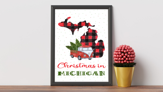 Michigan Christmas printable