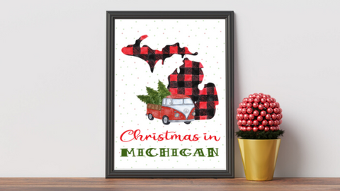 Michigan Christmas printable