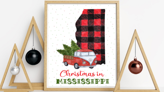 Mississippi Christmas printable