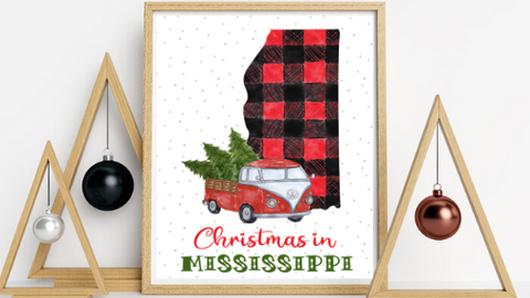 Mississippi Christmas printable