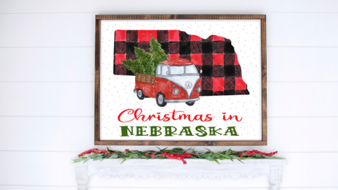 Nebraska Christmas printable