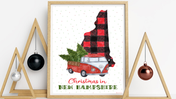 New Hampshire Christmas printable