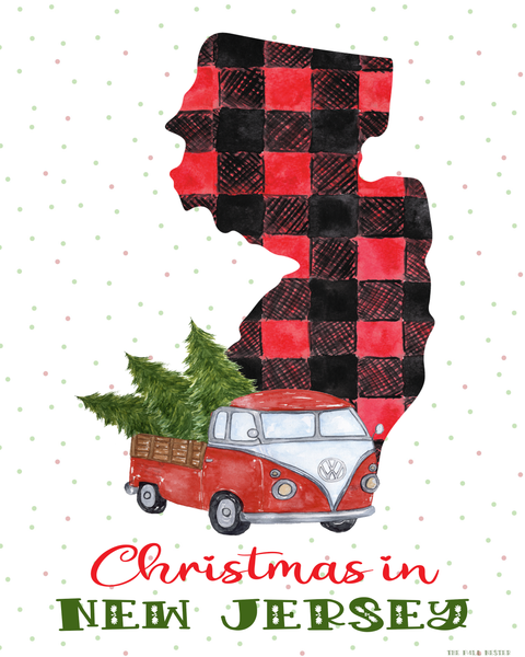 New Jersey Christmas printable