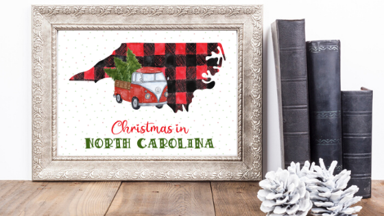 North Carolina Christmas printable