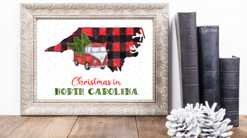 North Carolina Christmas printable
