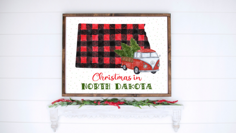 North Dakota Christmas printable