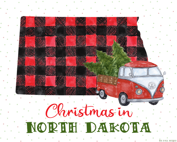North Dakota Christmas printable