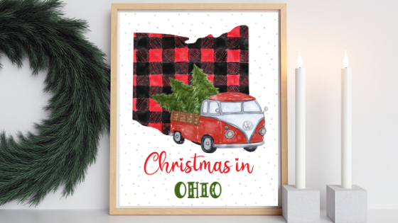 Ohio Christmas printable