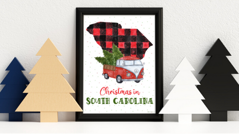 South Carolina Christmas printable