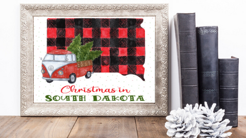 South Dakota Christmas printable