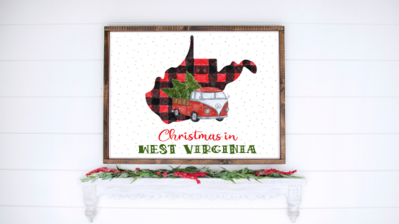 West Virginia Christmas printable