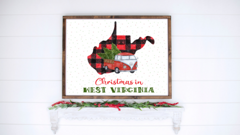 West Virginia Christmas printable
