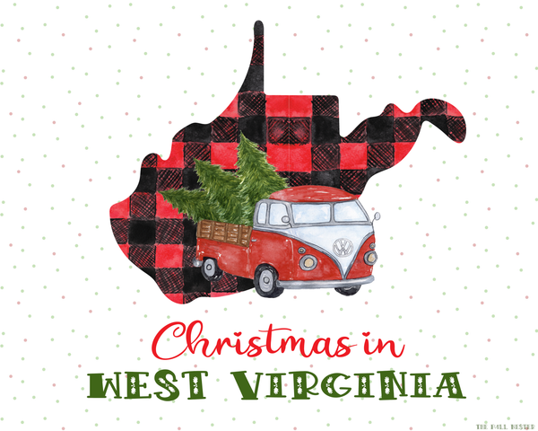 West Virginia Christmas printable
