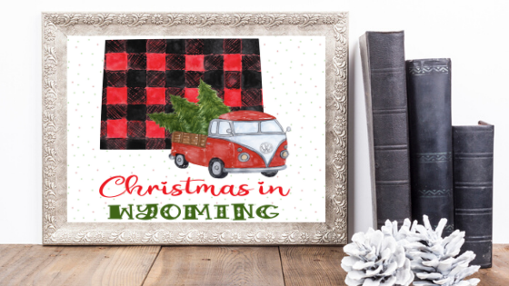 Wyoming Christmas printable