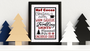 Christmas Words printable