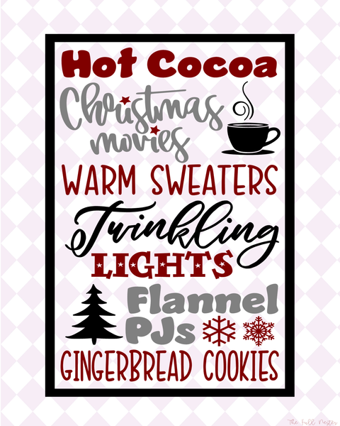 Christmas Words printable