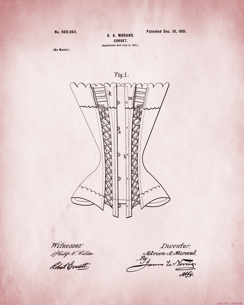 1901 Corset Patent Drawing
