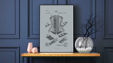 1890 Corset Patent Drawing