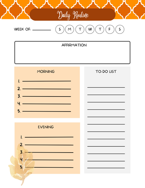 Fall Self-Care Planner [8"x10"]