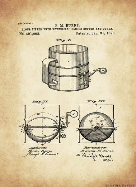 Kitchen Utensil Patent Drawings Set