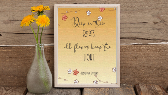 Flowers Keep the Light printable